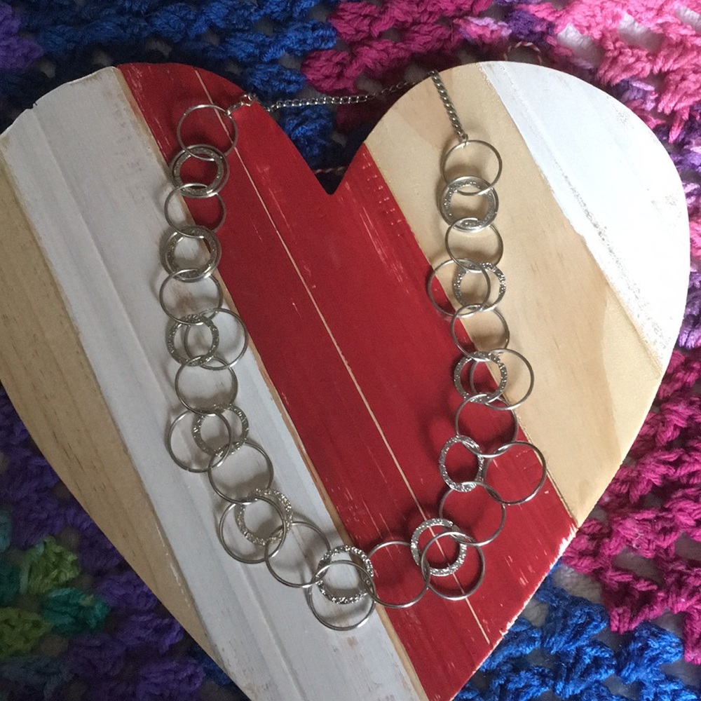 Silver color Circle Necklace